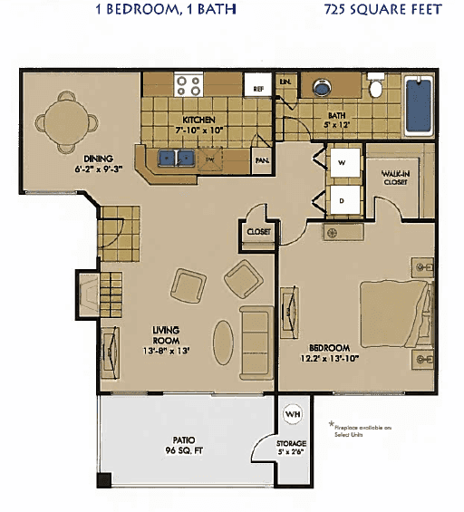 Portofino_Floor Plan_One_bedroom